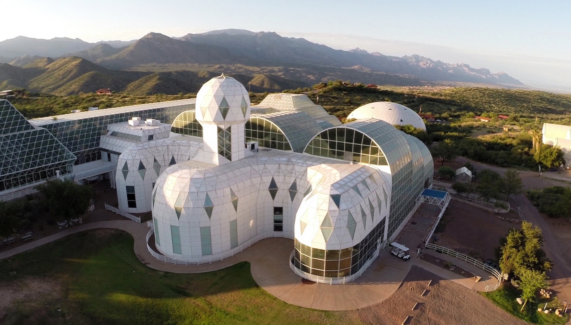 Exterior view of Biosphere 2, Tucson Arizona Exterior view of Biosphere 2, Tucson Arizona