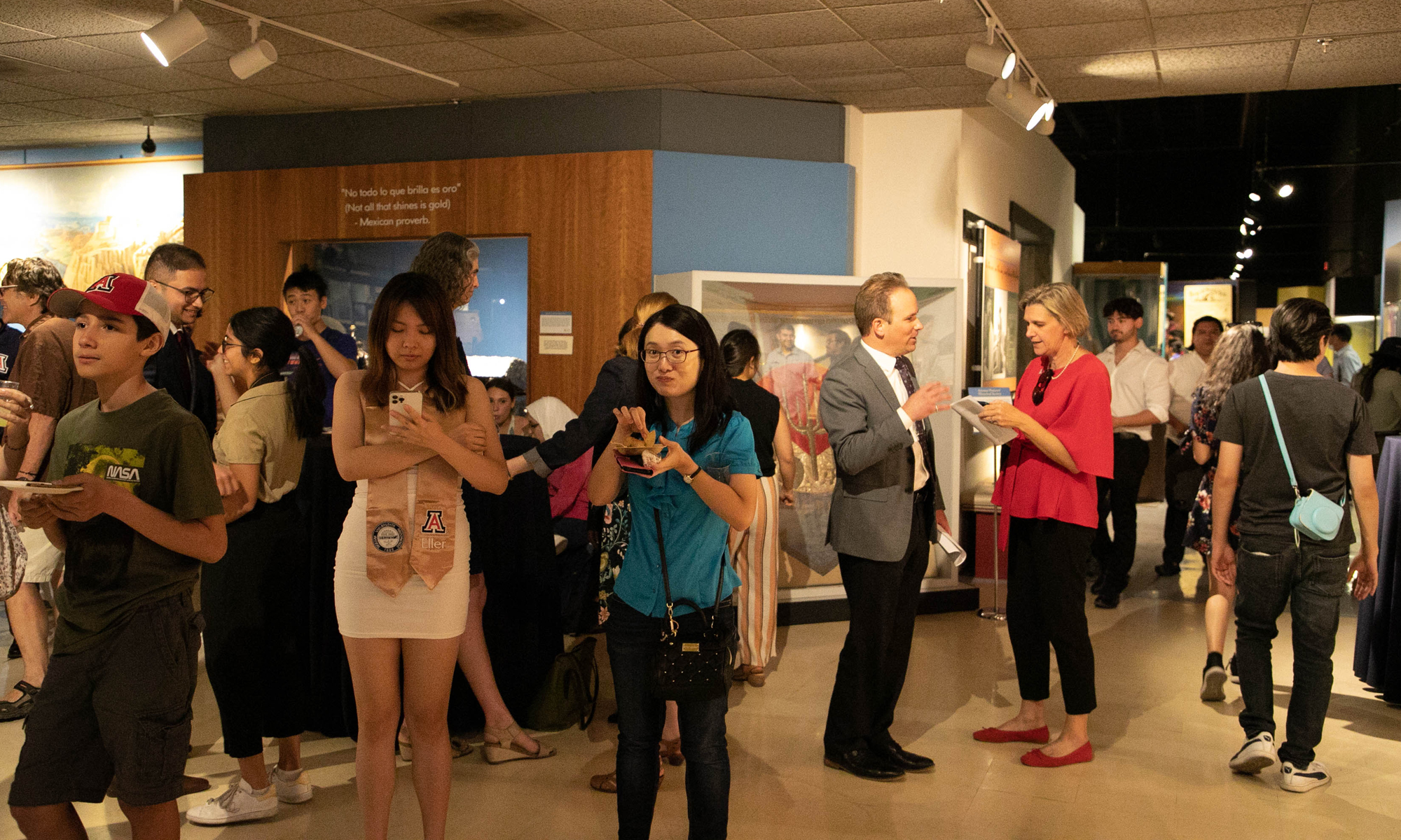 UArizona Intl Students + Visitors Reception May 11, 2022 - guests gathered in main reception hall