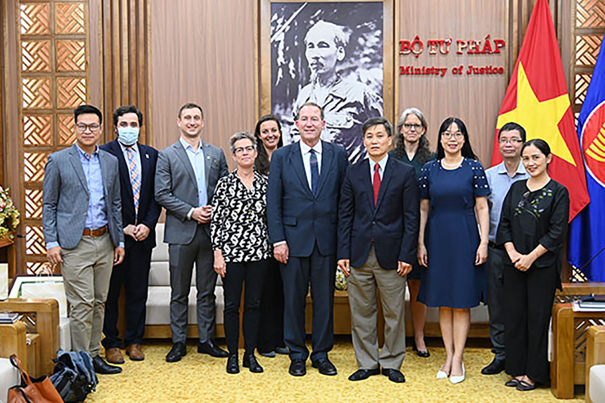 UArizona delegation meets with the Ministry of Justice in visit to Vietnam, June 2022