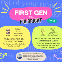 First Gen Fulbright Week Events Flyer