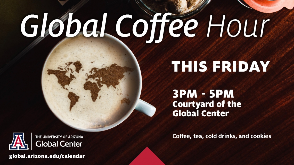 Global Coffee Hours winter-spring 2020 Coffee mug with latte foam in the shape of global continents