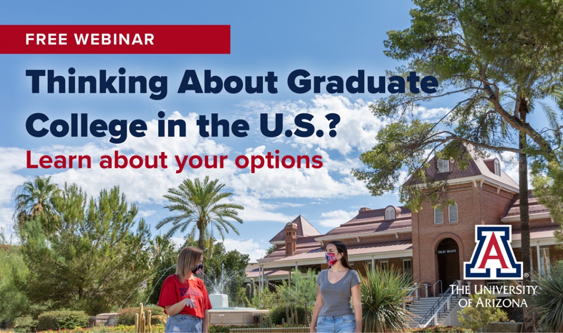 Free Webinar. Thinking about grad school in the US? Learn about your options. Free Webinar. Thinking about grad school in the US? Learn about your options.