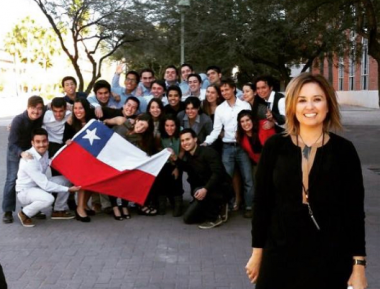 Nadia Alvarez Mexia with a group of student from Chile Nadia Alvarez Mexia with a group of student from Chile