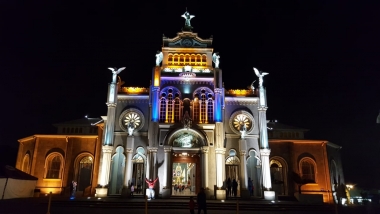 UA Study Abroad Student Brenden Barness took this photo of the city's Basilica lit up at night.