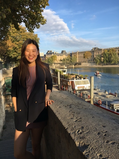 UA Study Abroad Student Stephanie Kim standing with a view of the Seine in Paris behind her. UA Study Abroad Student Stephanie Kim standing with a view of the Seine in Paris behind her.
