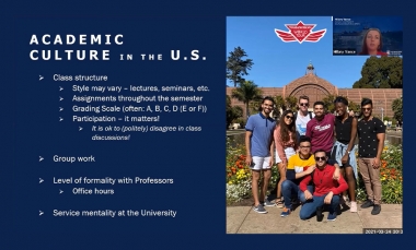 Slide from presentation "Academic Culture inthe U.S." Slide from presentation "Academic Culture inthe U.S."