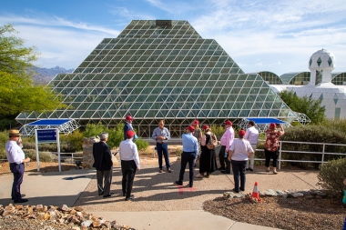 Visitors from Western Australia tour Biosphere 2, University of Arizona